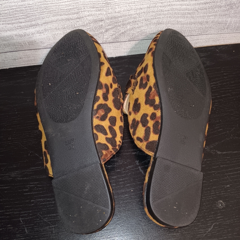 Leopard Print Mule Loafers | Gold Bit Detail | Size 9 (EU 42) Chic Slip-On Flats - Picture 9 of 9